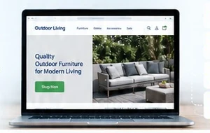 Outdoor Designer Store on a laptop